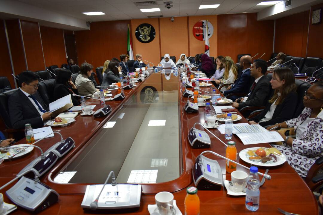 وزير الدولة بوزارة العدل تلتقى بوفد مجلس الامن المعنية بالاطفال في مناطق النزاعات